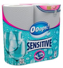 Kuchynské utierky Ooops Sensitive 2rol/2vrst